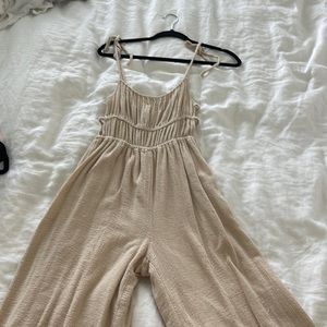 Urban outfitters beige pant romper size small